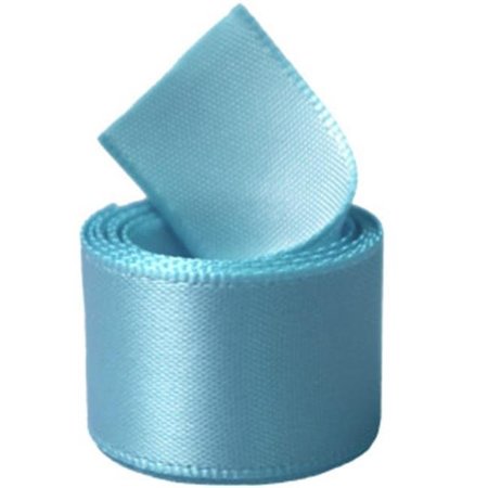 PAPILION Papilion R074400120317100Y .5 in. Double-Face Satin Ribbon 100 Yards - Misty Turquoise R074400120317100Y